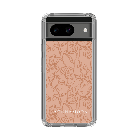 Slim Protection Case［ LAGUNAMOON - FlowerPattern - Orange ］