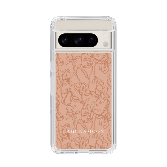 Slim Protection Case［ LAGUNAMOON - FlowerPattern - Orange ］