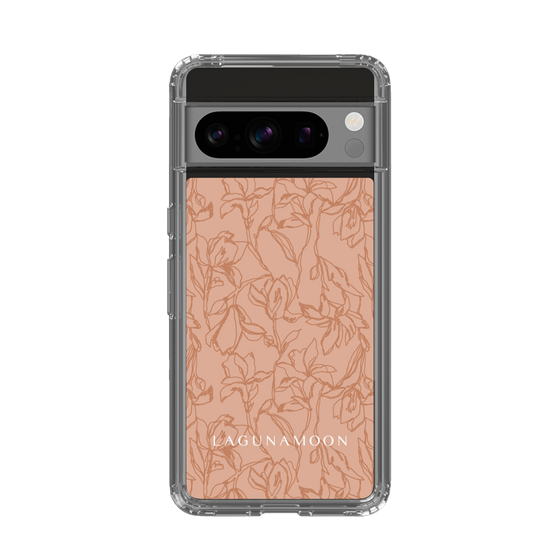 Slim Protection Case［ LAGUNAMOON - FlowerPattern - Orange ］