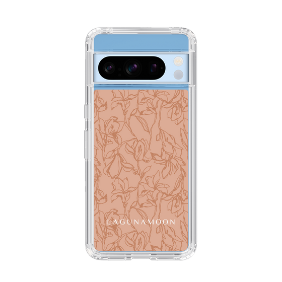 Slim Protection Case［ LAGUNAMOON - FlowerPattern - Orange ］