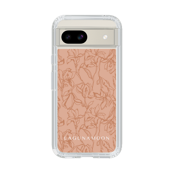 Slim Protection Case［ LAGUNAMOON - FlowerPattern - Orange ］
