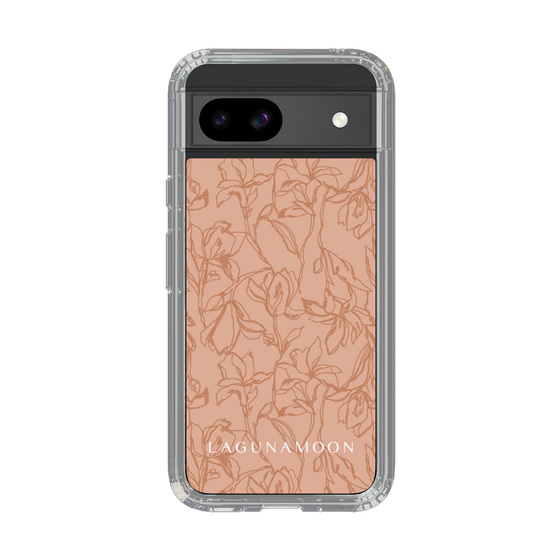 Slim Protection Case［ LAGUNAMOON - FlowerPattern - Orange ］