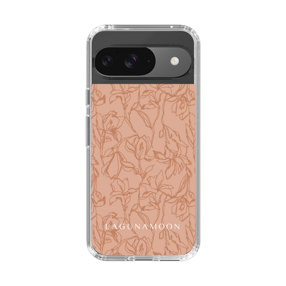 Slim Protection Case［ LAGUNAMOON - FlowerPattern - Orange ］