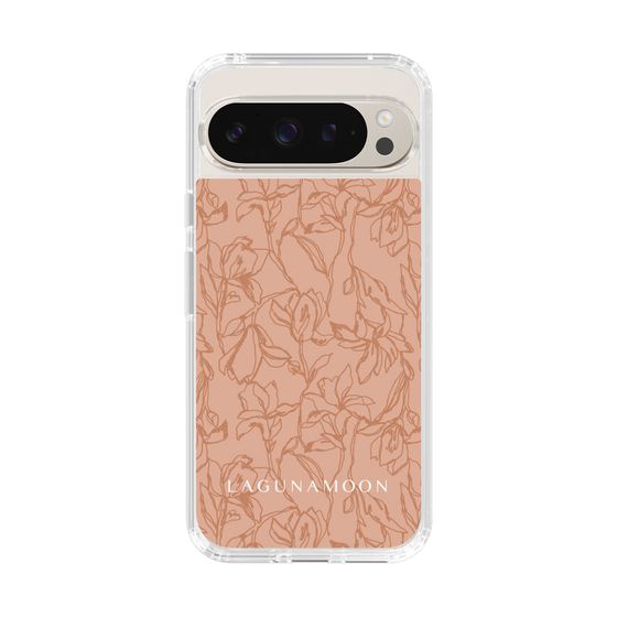 Slim Protection Case［ LAGUNAMOON - FlowerPattern - Orange ］