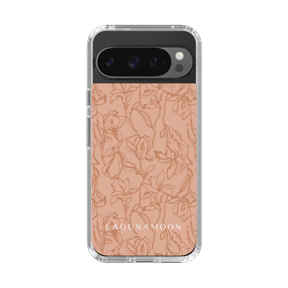 Slim Protection Case［ LAGUNAMOON - FlowerPattern - Orange ］