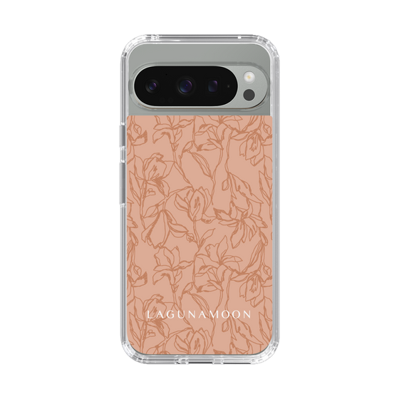 Slim Protection Case［ LAGUNAMOON - FlowerPattern - Orange ］