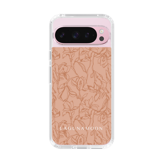 Slim Protection Case［ LAGUNAMOON - FlowerPattern - Orange ］