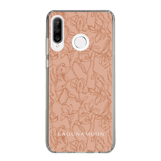 Slim Protection Case［ LAGUNAMOON - FlowerPattern - Orange ］