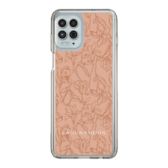 Slim Protection Case［ LAGUNAMOON - FlowerPattern - Orange ］