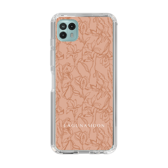 Slim Protection Case［ LAGUNAMOON - FlowerPattern - Orange ］