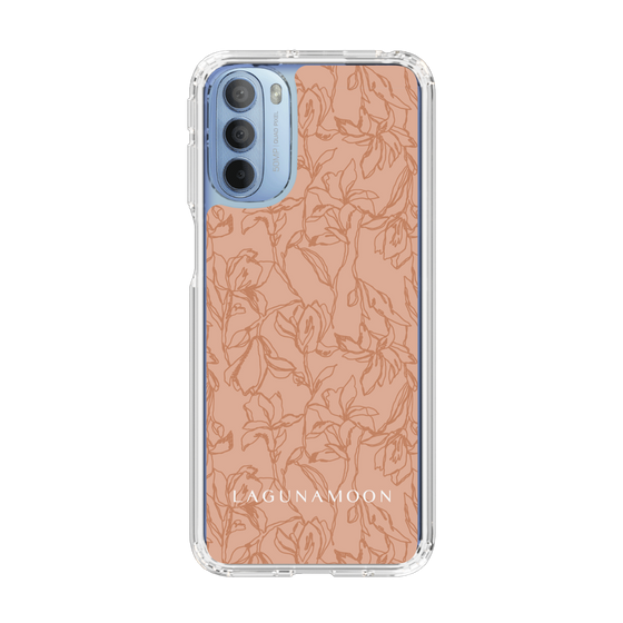 Slim Protection Case［ LAGUNAMOON - FlowerPattern - Orange ］