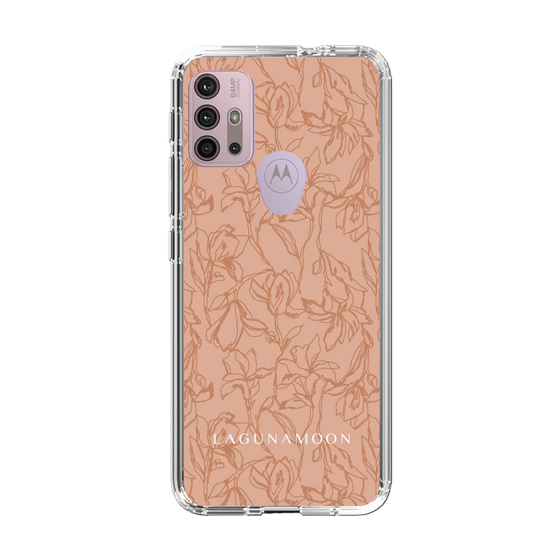 Slim Protection Case［ LAGUNAMOON - FlowerPattern - Orange ］
