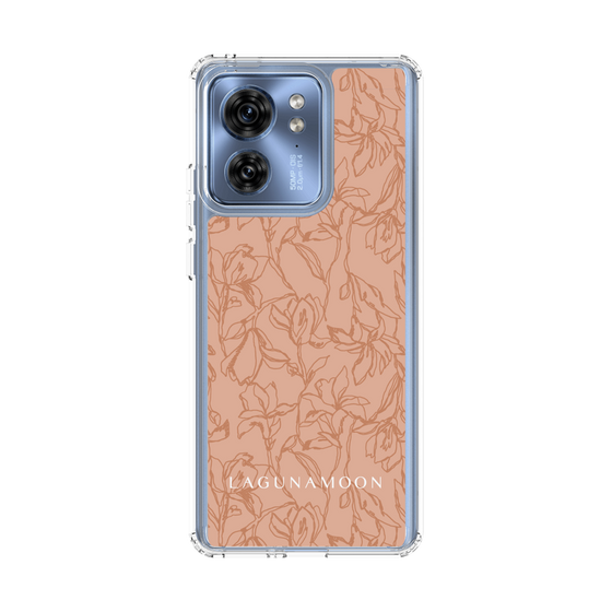 Slim Protection Case［ LAGUNAMOON - FlowerPattern - Orange ］