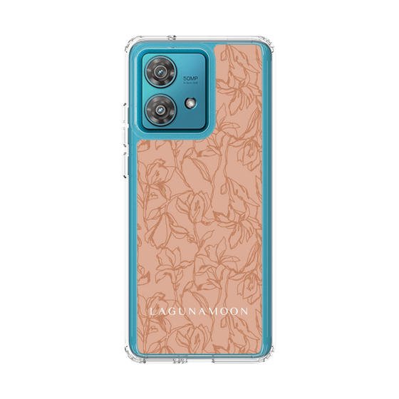 Slim Protection Case［ LAGUNAMOON - FlowerPattern - Orange ］