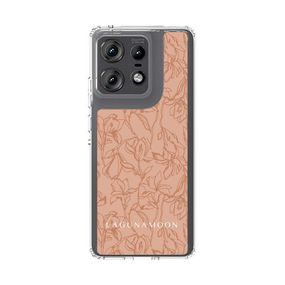 Slim Protection Case［ LAGUNAMOON - FlowerPattern - Orange ］