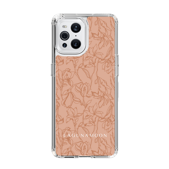 Slim Protection Case［ LAGUNAMOON - FlowerPattern - Orange ］