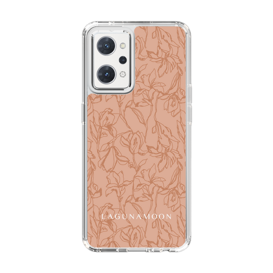 Slim Protection Case［ LAGUNAMOON - FlowerPattern - Orange ］