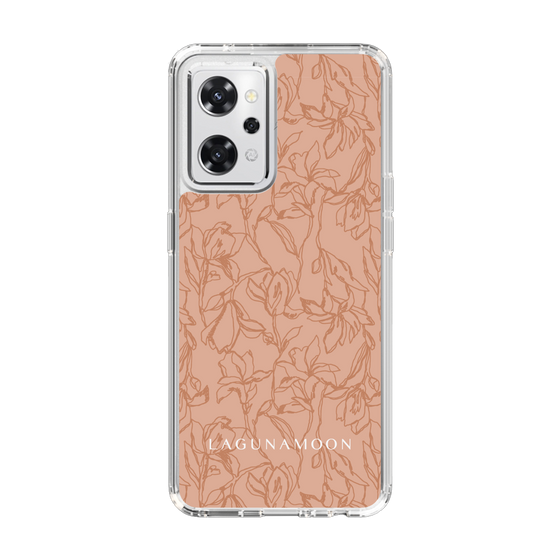 Slim Protection Case［ LAGUNAMOON - FlowerPattern - Orange ］