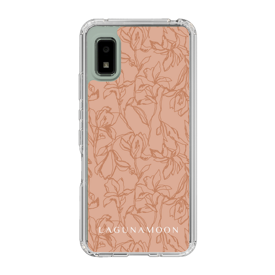 Slim Protection Case［ LAGUNAMOON - FlowerPattern - Orange ］