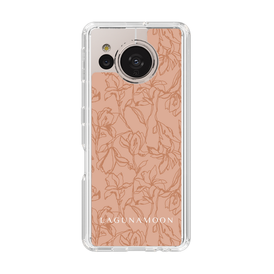 Slim Protection Case［ LAGUNAMOON - FlowerPattern - Orange ］