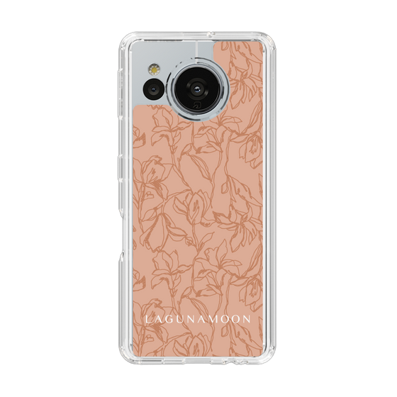 Slim Protection Case［ LAGUNAMOON - FlowerPattern - Orange ］
