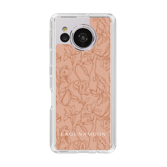 Slim Protection Case［ LAGUNAMOON - FlowerPattern - Orange ］