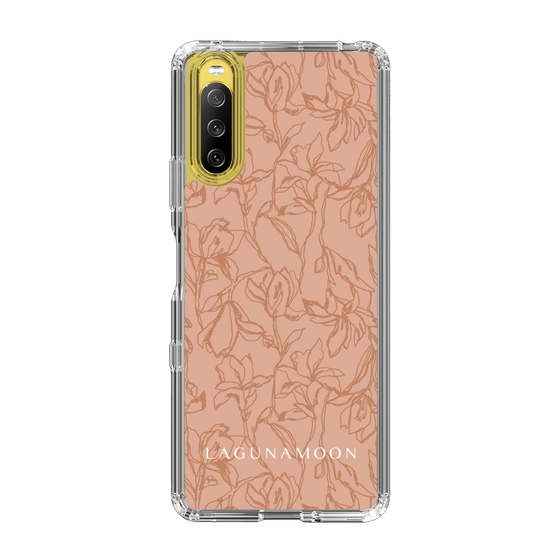 Slim Protection Case［ LAGUNAMOON - FlowerPattern - Orange ］