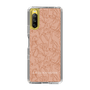 Slim Protection Case［ LAGUNAMOON - FlowerPattern - Orange ］