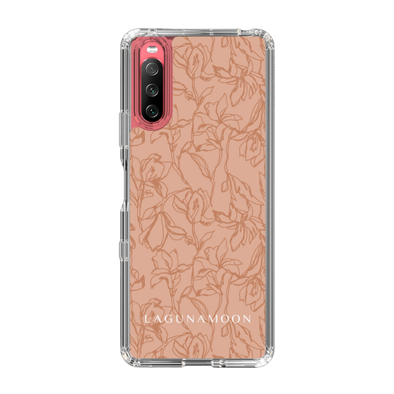 Slim Protection Case［ LAGUNAMOON - FlowerPattern - Orange ］