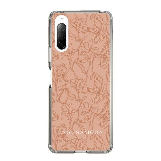 Slim Protection Case［ LAGUNAMOON - FlowerPattern - Orange ］