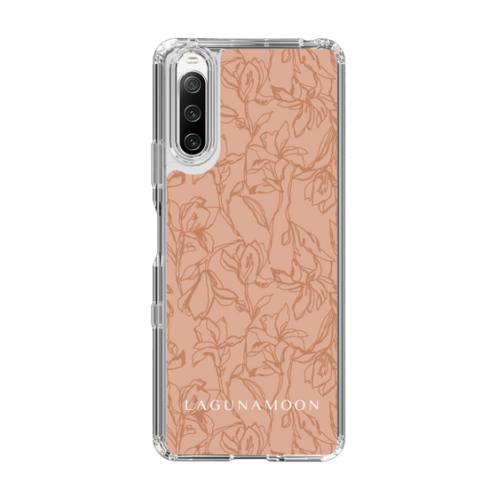 Slim Protection Case［ LAGUNAMOON - FlowerPattern - Orange ］
