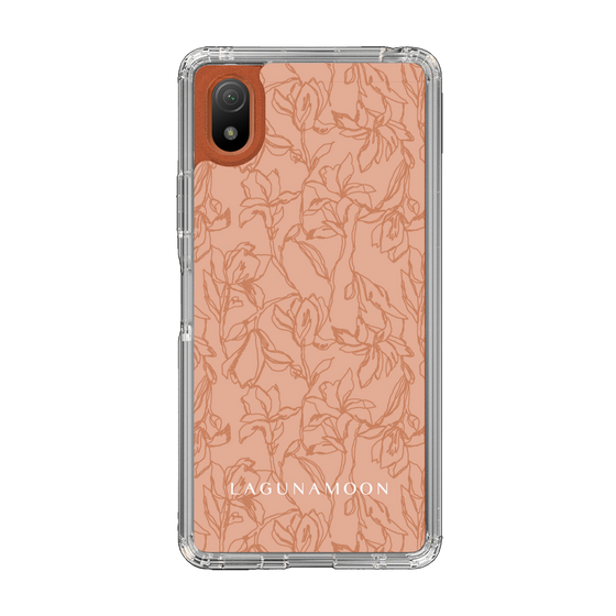 Slim Protection Case［ LAGUNAMOON - FlowerPattern - Orange ］