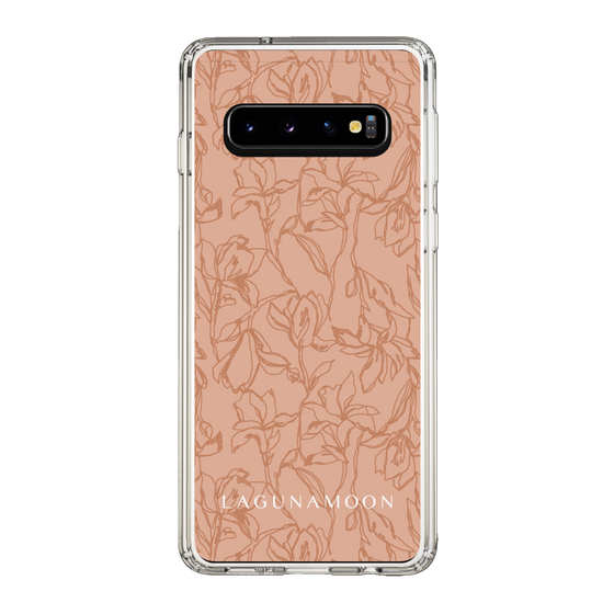 Slim Protection Case［ LAGUNAMOON - FlowerPattern - Orange ］
