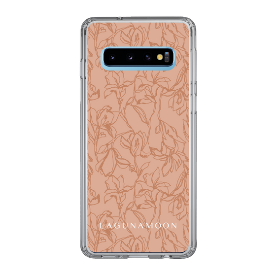 Slim Protection Case［ LAGUNAMOON - FlowerPattern - Orange ］
