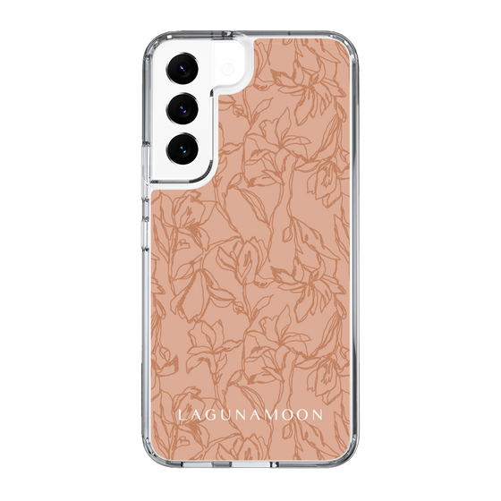 Slim Protection Case［ LAGUNAMOON - FlowerPattern - Orange ］