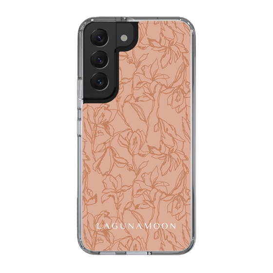 Slim Protection Case［ LAGUNAMOON - FlowerPattern - Orange ］