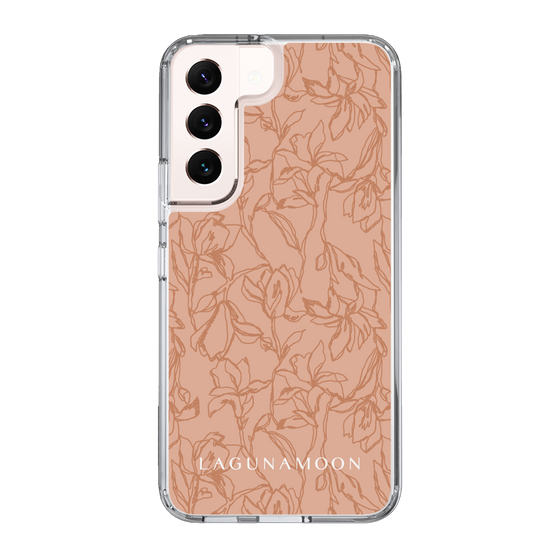 Slim Protection Case［ LAGUNAMOON - FlowerPattern - Orange ］