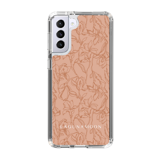 Slim Protection Case［ LAGUNAMOON - FlowerPattern - Orange ］
