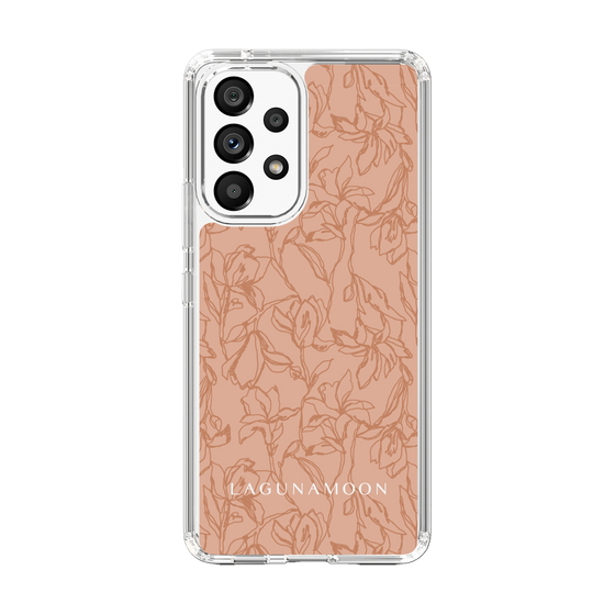 Slim Protection Case［ LAGUNAMOON - FlowerPattern - Orange ］