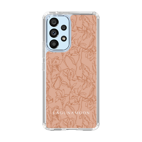 Slim Protection Case［ LAGUNAMOON - FlowerPattern - Orange ］