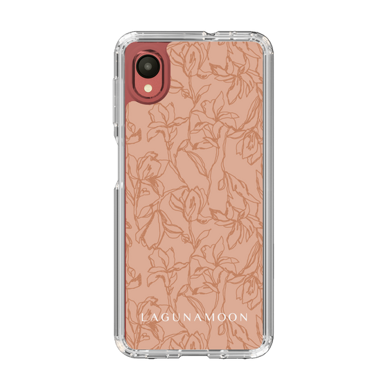 Slim Protection Case［ LAGUNAMOON - FlowerPattern - Orange ］