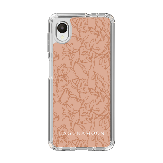 Slim Protection Case［ LAGUNAMOON - FlowerPattern - Orange ］