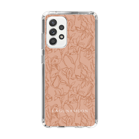 Slim Protection Case［ LAGUNAMOON - FlowerPattern - Orange ］