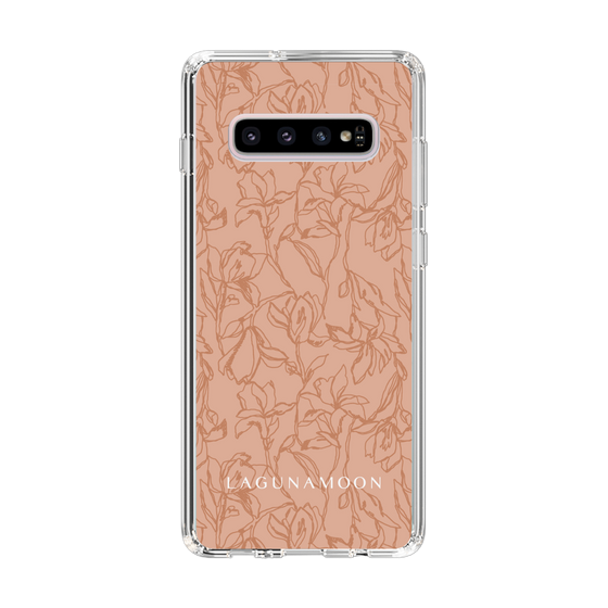 Slim Protection Case［ LAGUNAMOON - FlowerPattern - Orange ］