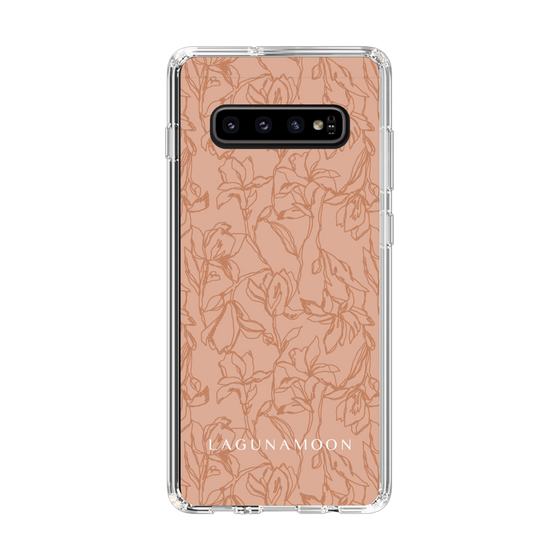Slim Protection Case［ LAGUNAMOON - FlowerPattern - Orange ］