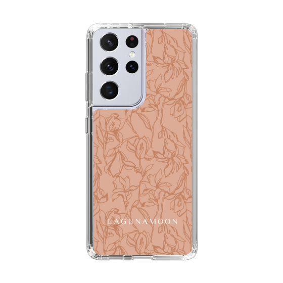 Slim Protection Case［ LAGUNAMOON - FlowerPattern - Orange ］