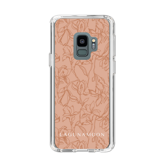 Slim Protection Case［ LAGUNAMOON - FlowerPattern - Orange ］
