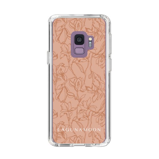 Slim Protection Case［ LAGUNAMOON - FlowerPattern - Orange ］