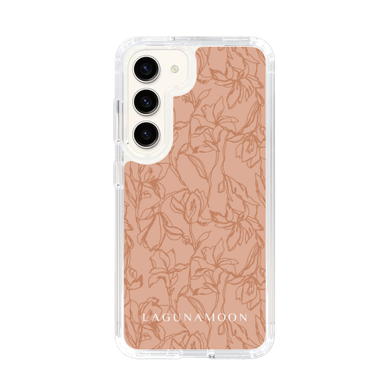 Slim Protection Case［ LAGUNAMOON - FlowerPattern - Orange ］