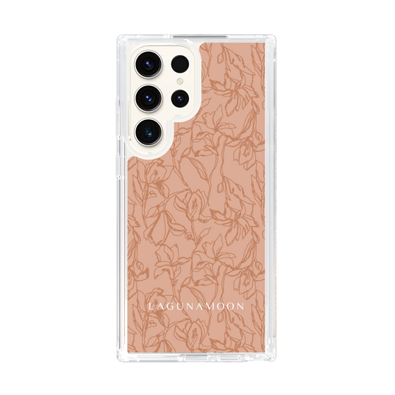 Slim Protection Case［ LAGUNAMOON - FlowerPattern - Orange ］